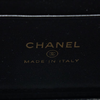Chanel 22A Top Handle Long Vanity With Chain Lambskin Black L