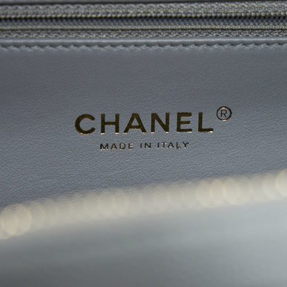 Chanel CC filigree Vanity Case Grey L