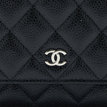 Chanel Classic Wallet on Chain Caviar Black  (Microchip)