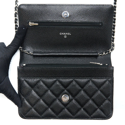 Chanel Classic Wallet on Chain Caviar Black  (Microchip)