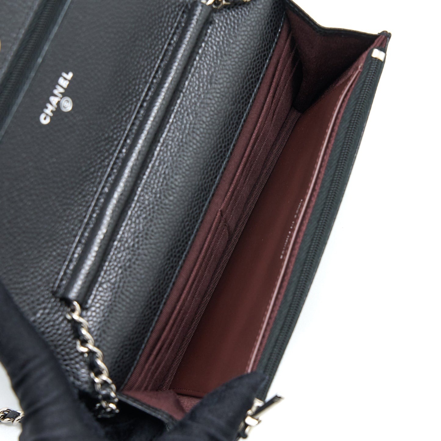 Chanel Classic Wallet on Chain Caviar Black  (Microchip)