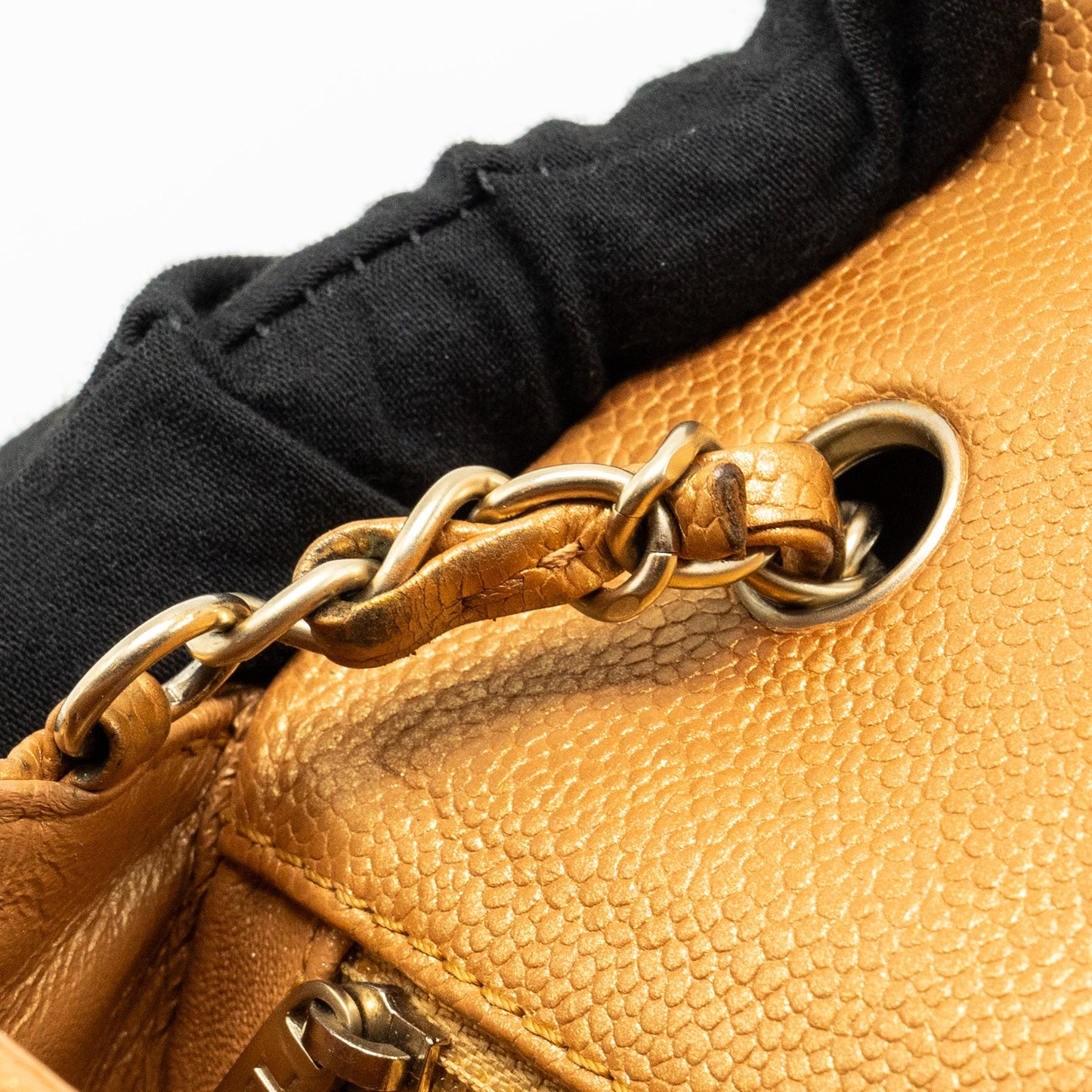Chanel Mini Rectangular Flap Bag Calfskin Iridescent Dark Gold