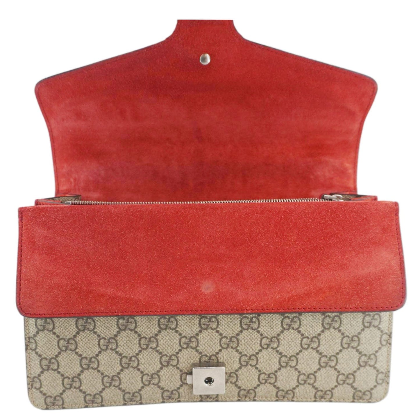GUCCI Dionysus Small GG Supreme Canvas Shoulder Bag Beige 400249