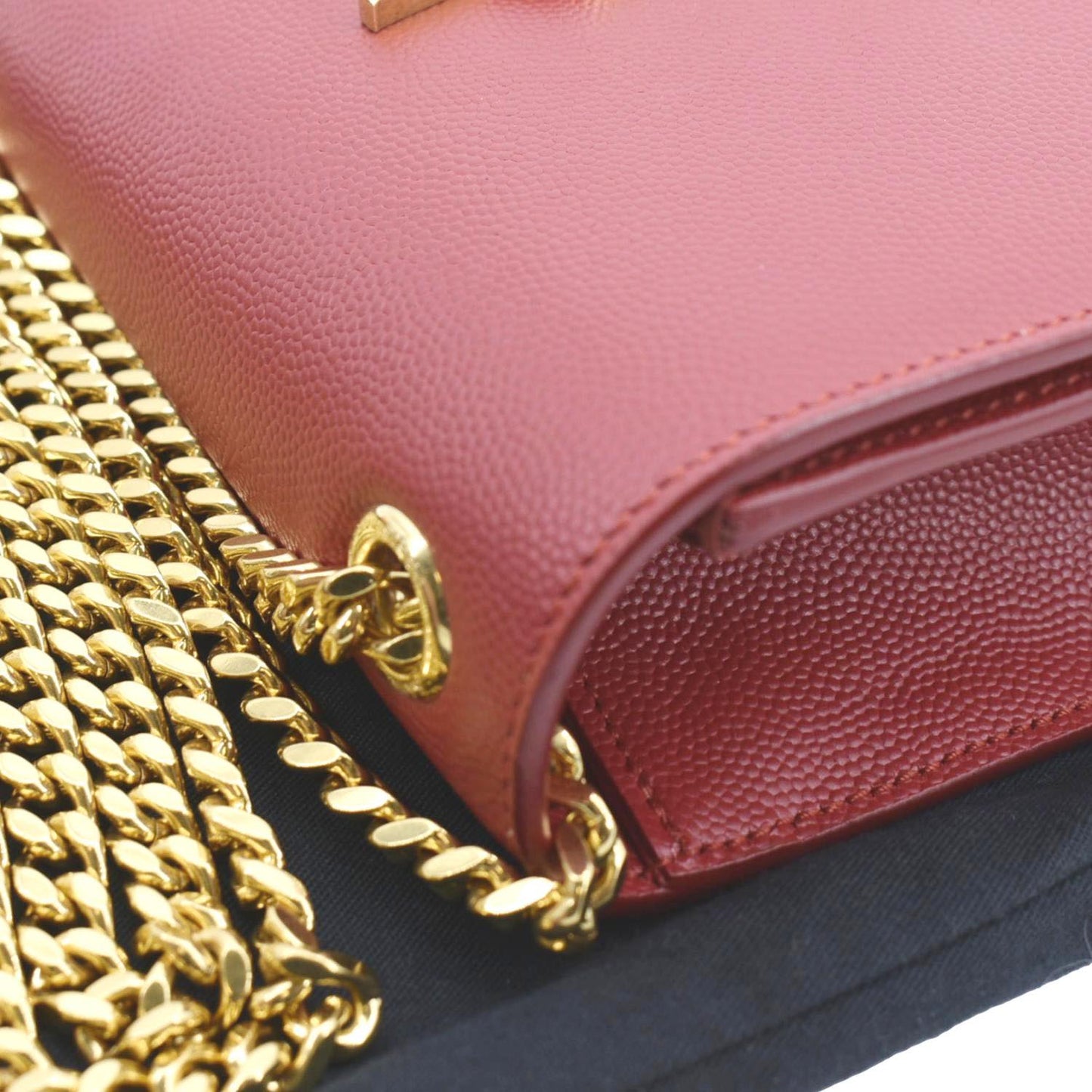 YVES SAINT LAURENT Kate Small Grain De Poudre Crossbody Bag Red