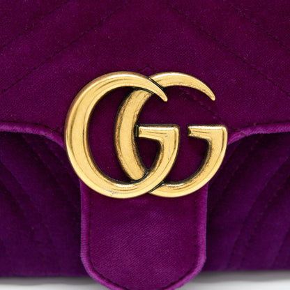 Gucci Mini Marmont Bag Velvet Purple