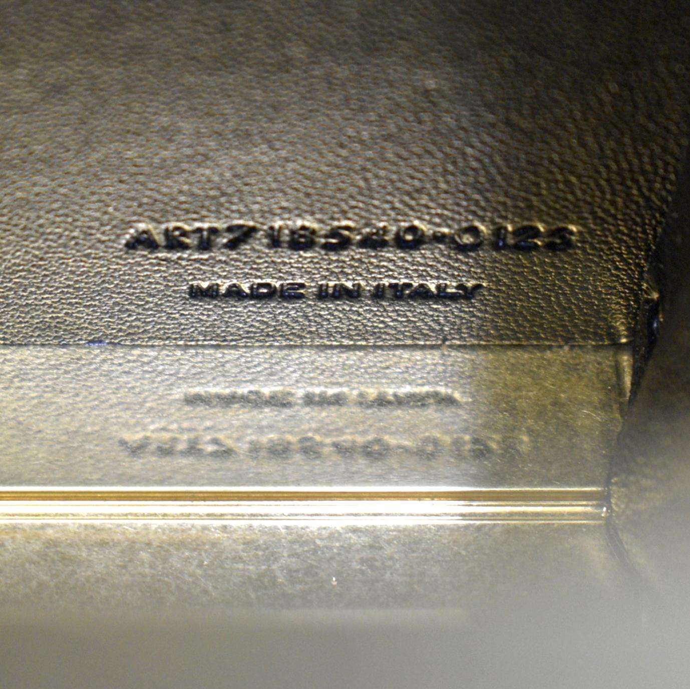 YVES SAINT LAURENT Tuxedo Box Plexiglass Metal Crossbody Bag Blanc Grise