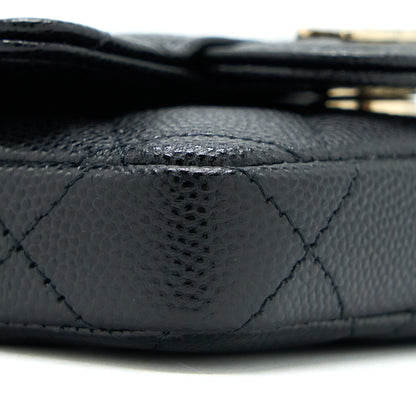 Chanel Flap Cardholder Belt Bag Caviar Black L
