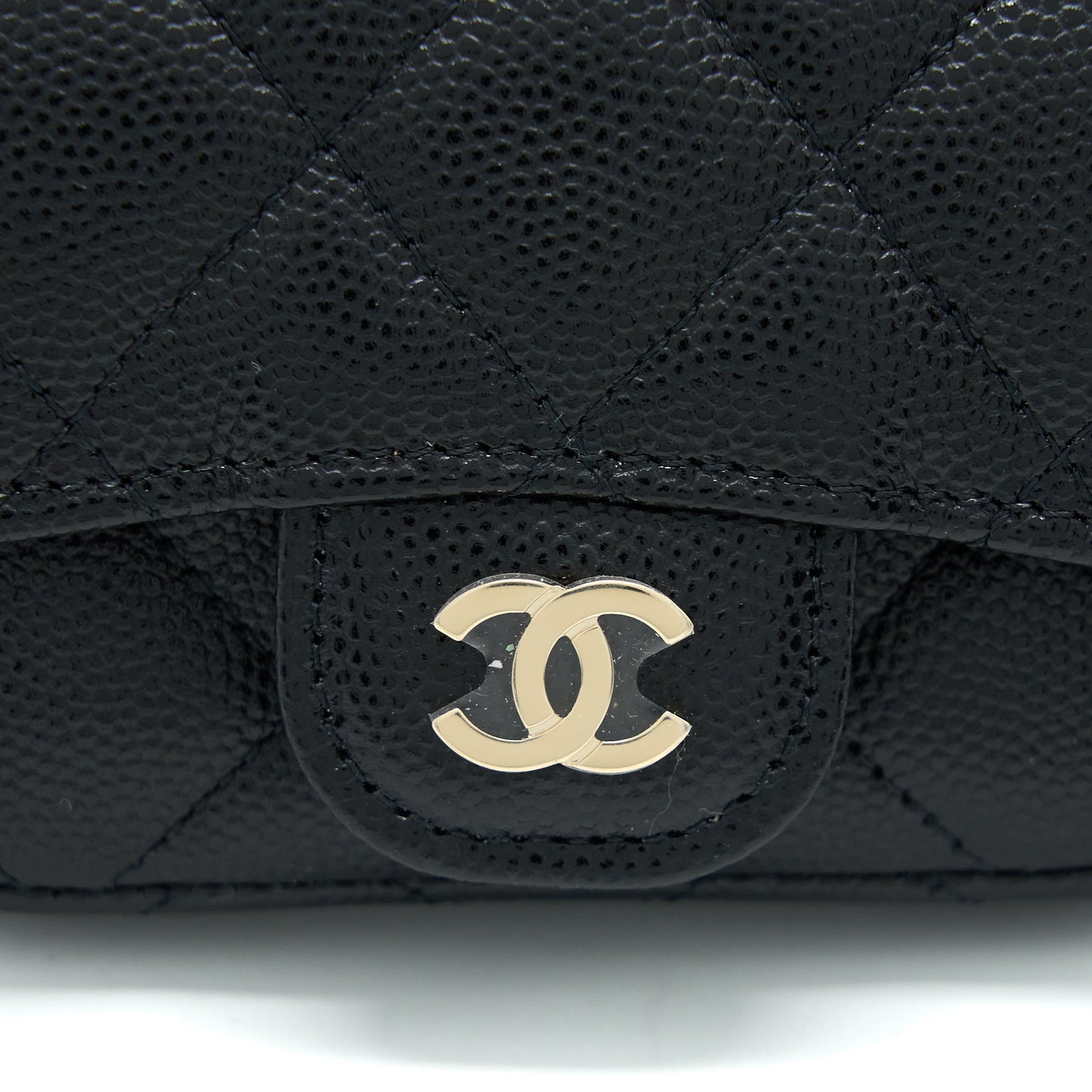 Chanel Flap Cardholder Belt Bag Caviar Black L