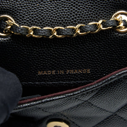 Chanel Flap Cardholder Belt Bag Caviar Black L