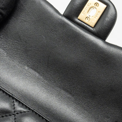 Chanel 24s Top Handle Mini Flap Bag Lambskin Black  (microchip)
