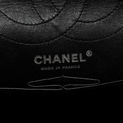 Chanel 2.55 226 Reissue Double Flap Bag Grained Calfskin Black