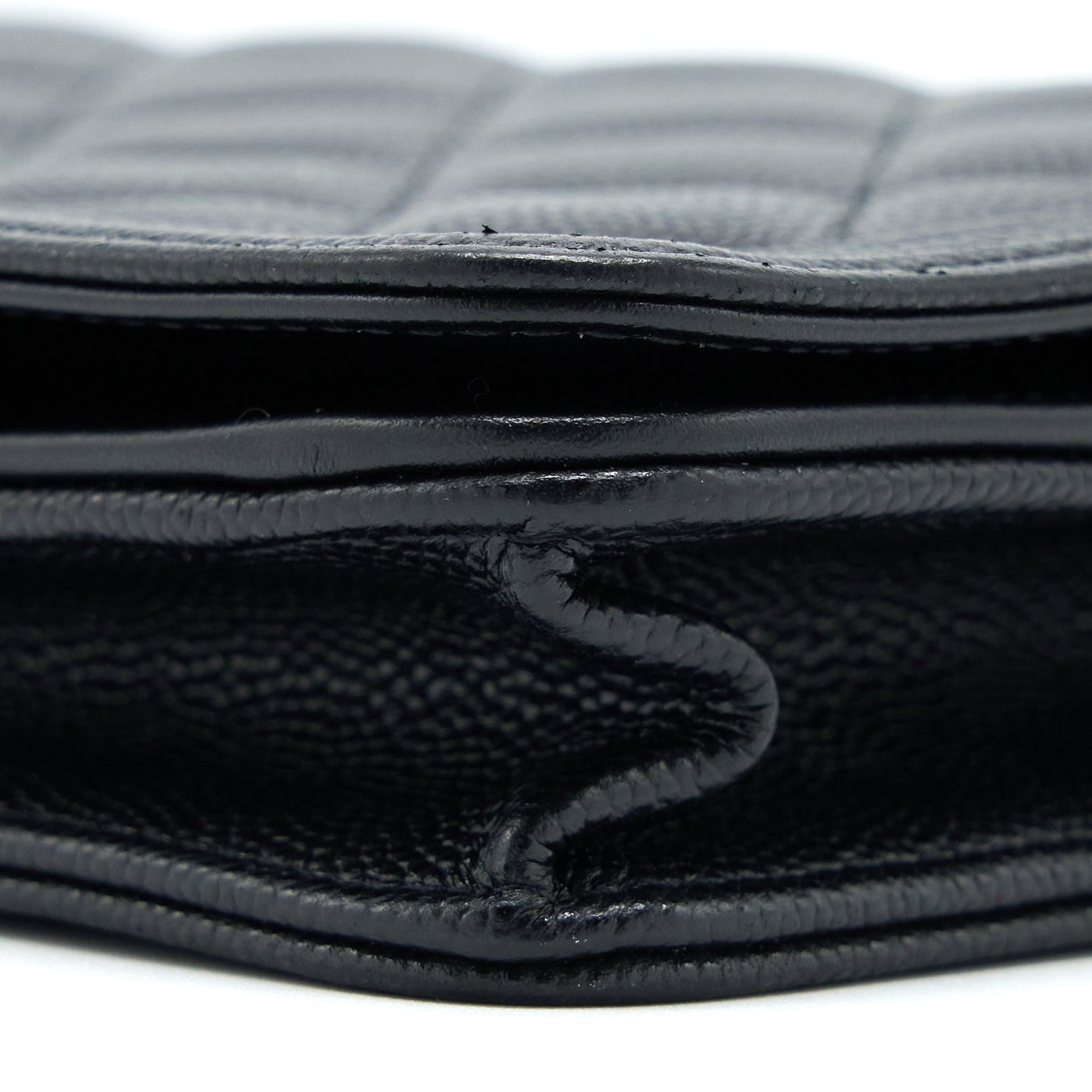 Chanel Boy Wallet on Chain Caviar Black
