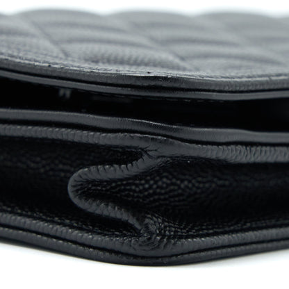 Chanel Boy Wallet on Chain Caviar Black