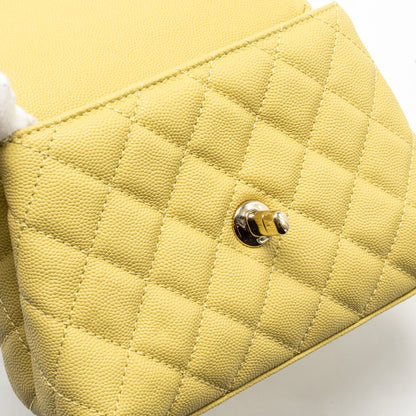 Chanel Mini Cocohandle caviar Yellow L