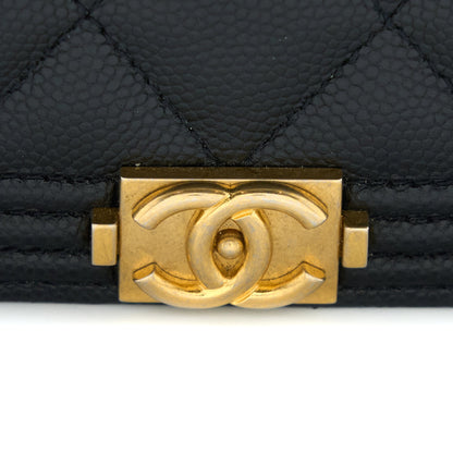 Chanel Boy Wallet on Chain Caviar Black