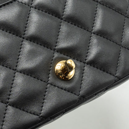 Chanel 24s Top Handle Mini Flap Bag Lambskin Black  (microchip)