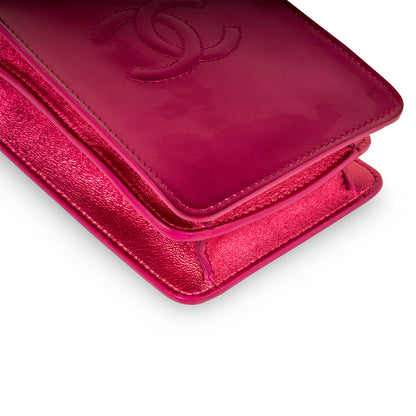 Chanel Metallic Pink Phone Crossbody