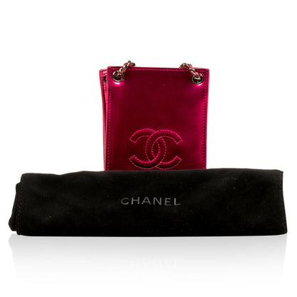 Chanel Metallic Pink Phone Crossbody