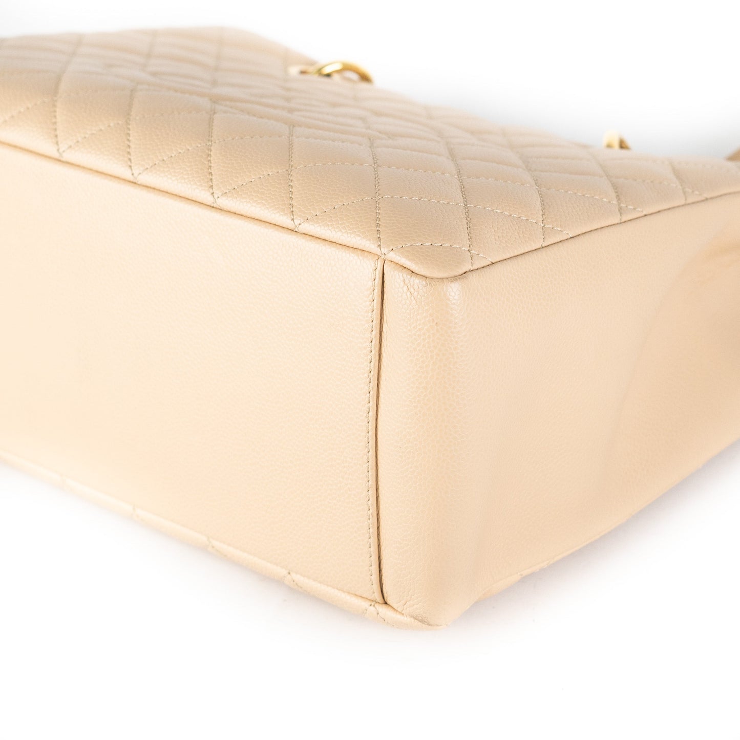 10/7 Deal Of The Day - Chanel Quilted Caviar Grand Shopping Tote GST Beige