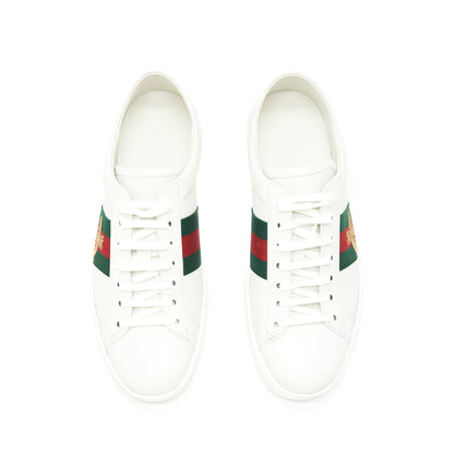Gucci size 10 Men's White Sneaker Bee Pattern