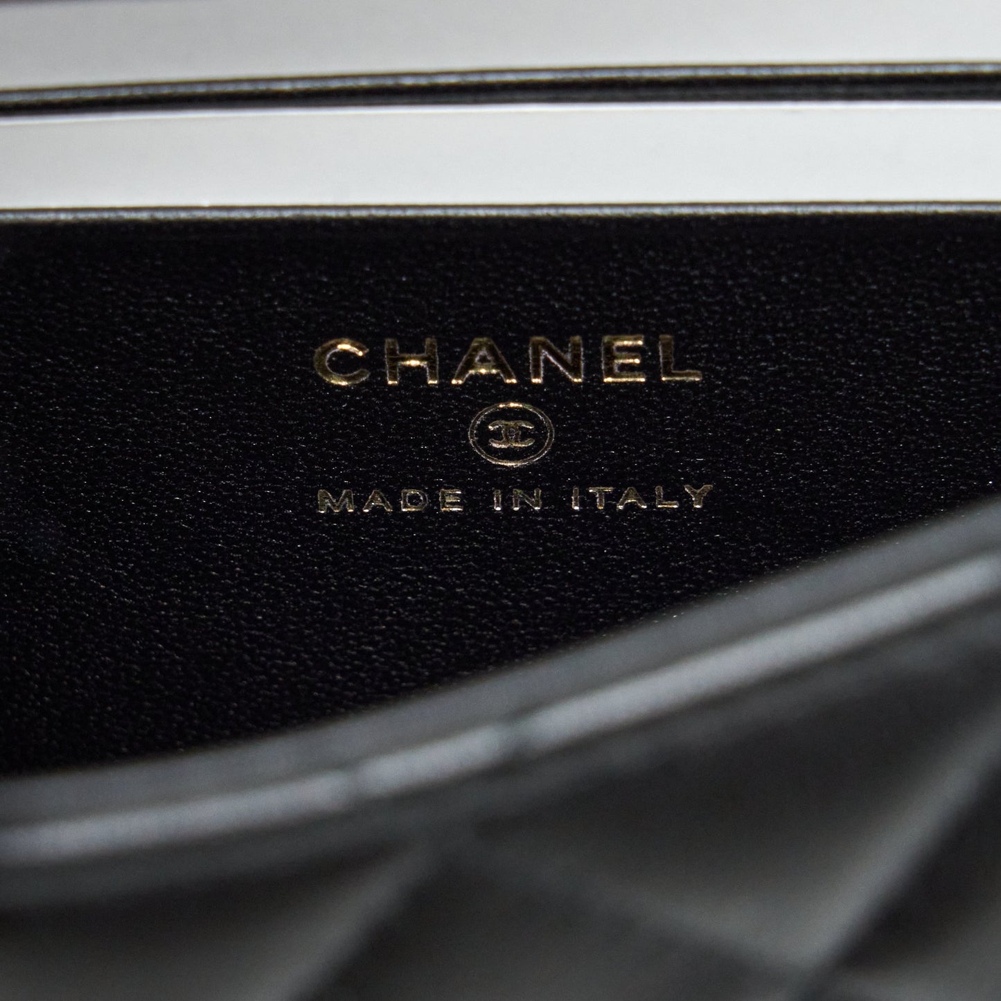 Chanel 22B Flap Bag With Enamel/CC Logo Top Handle Lambskin Black Brushed