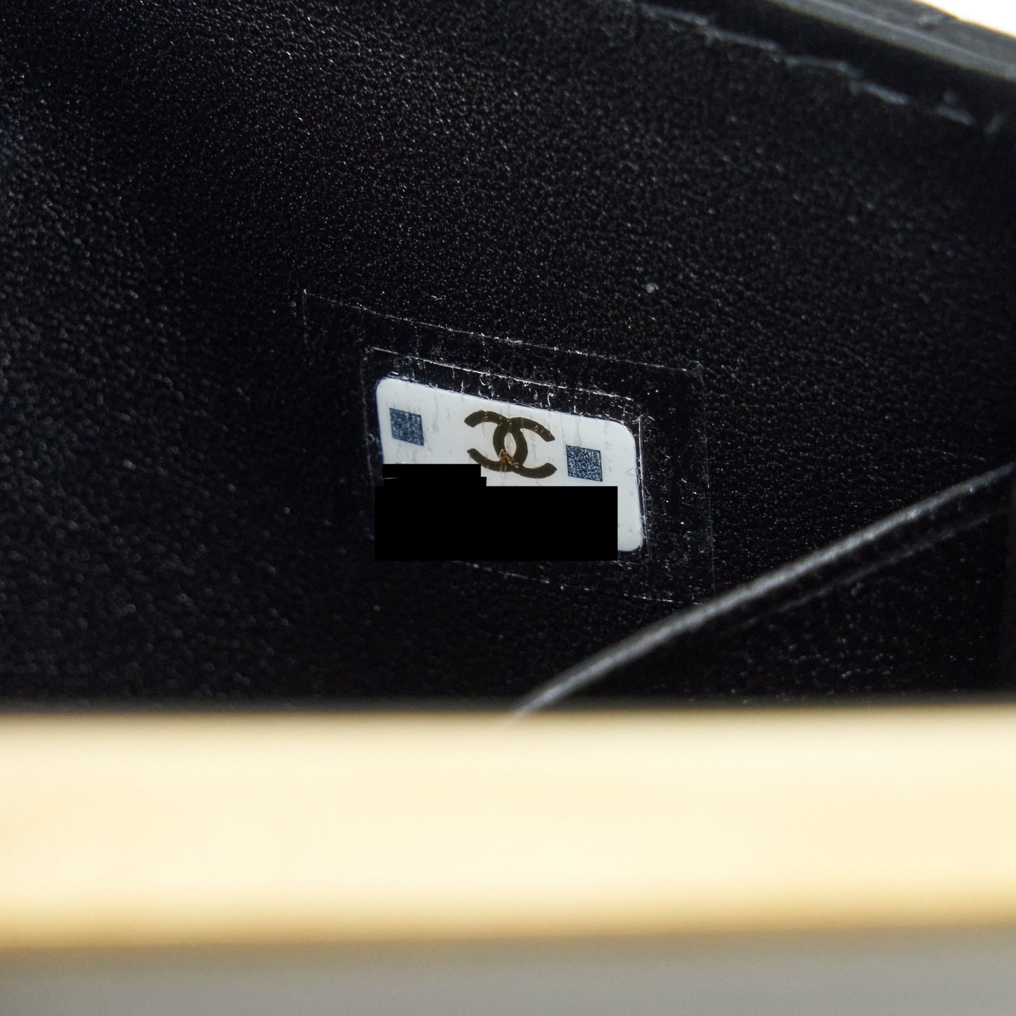 Chanel 22B Flap Bag With Enamel/CC Logo Top Handle Lambskin Black Brushed