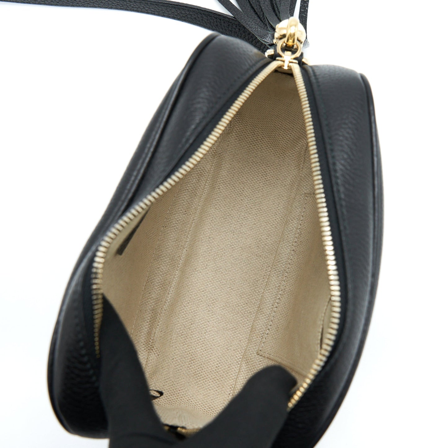 Gucci Disco Camera Bag Calfskin Black L