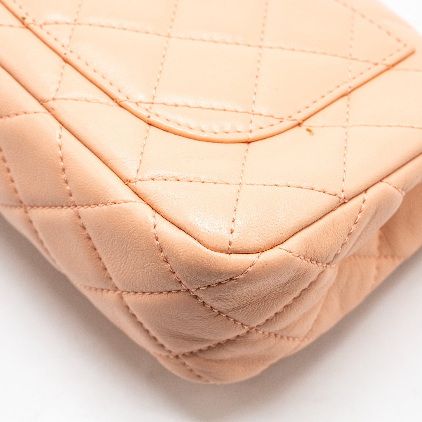 Chanel Pearl Crush Mini Rectangular Flap Bag Lambskin Pink  (Microchip)