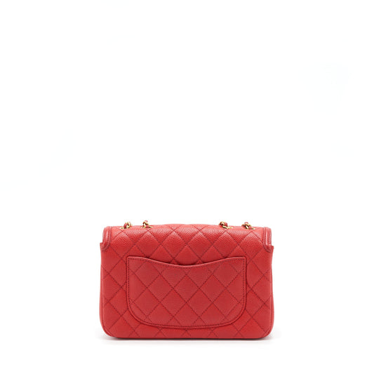 Chanel Filigree Flap Bag Caviar Red