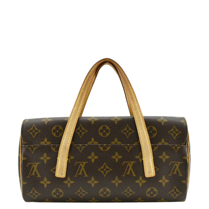LOUIS VUITTON Sonatine Monogram Canvas Satchel Bag Brown