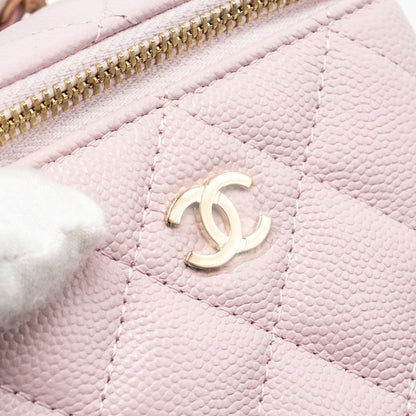 Chanel Mini vanity with chain caviar pink L