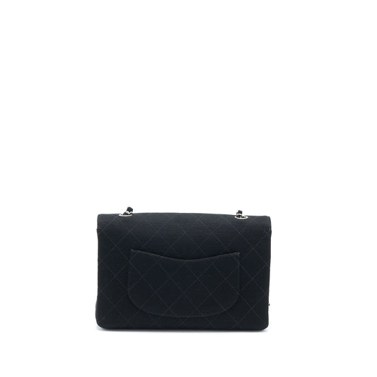 Chanel Vintage Medium Single Flap Bag Fabric Black