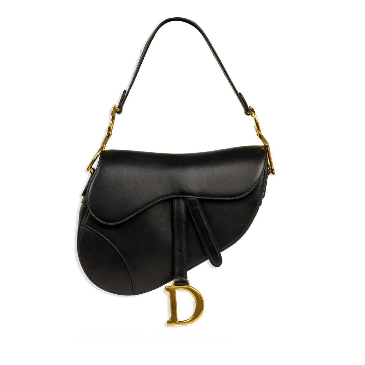 Christian Dior Saddle Bag - Black Leather