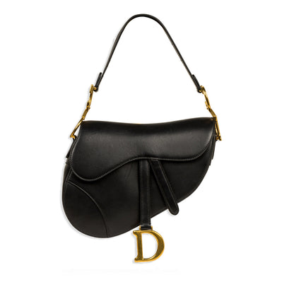 Christian Dior Saddle Bag - Black Leather