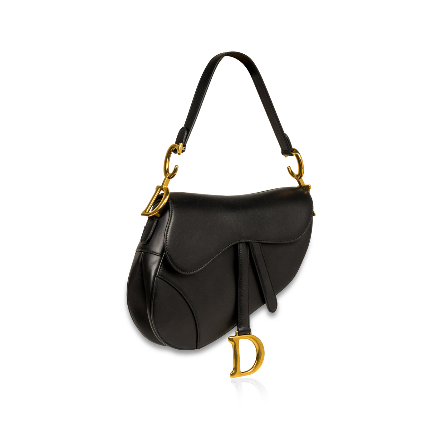 Christian Dior Saddle Bag - Black Leather