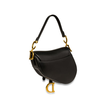 Christian Dior Saddle Bag - Black Leather
