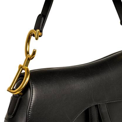 Christian Dior Saddle Bag - Black Leather