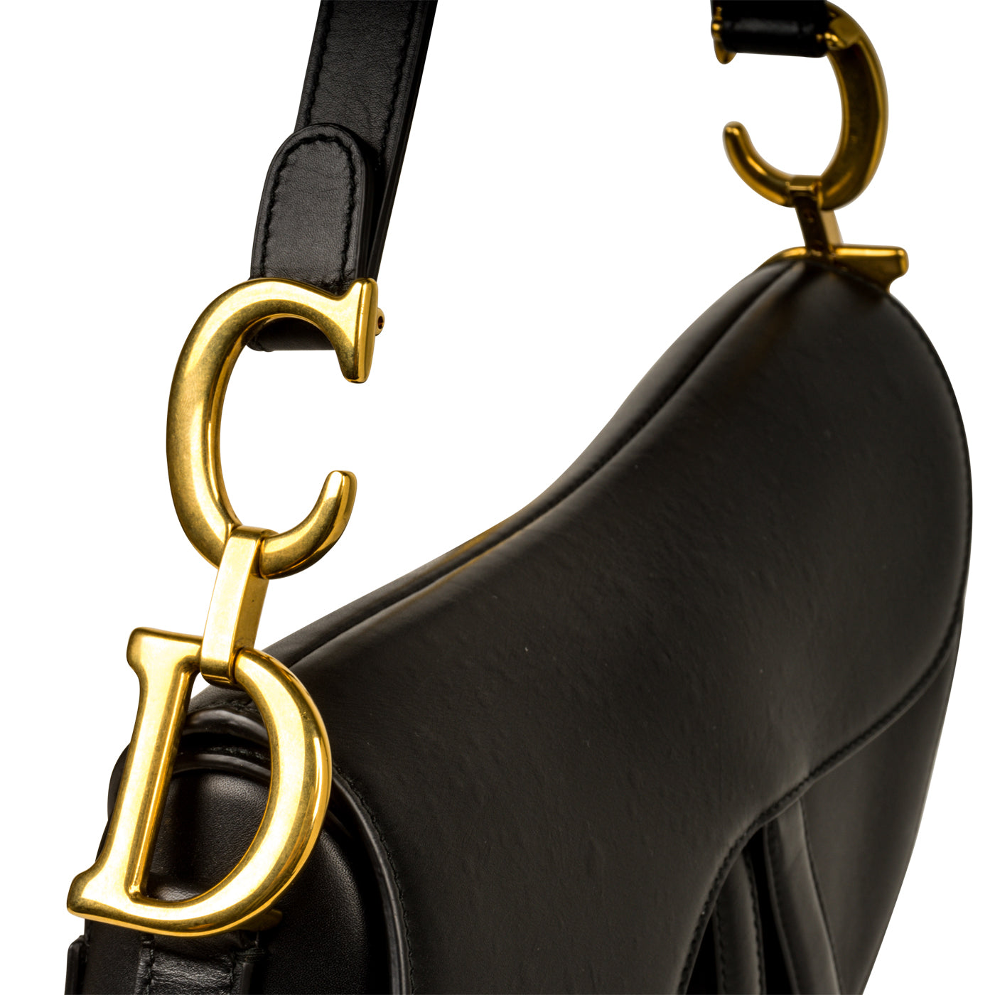 Christian Dior Saddle Bag - Black Leather