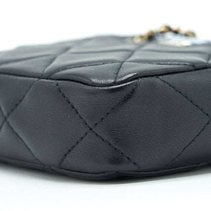 Chanel 22C Mini Crossbody Pouch Lambskin Black L