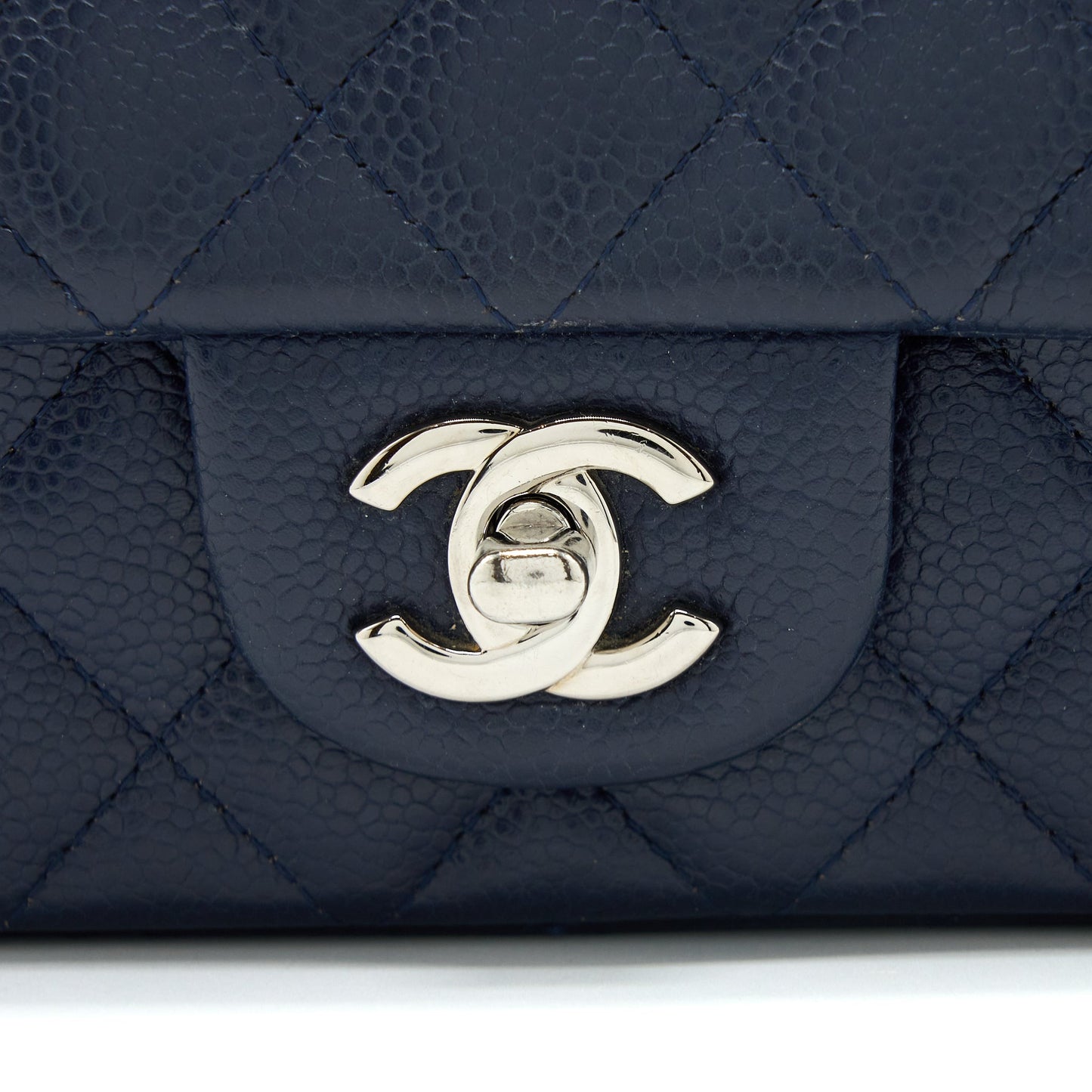 Chanel Classic Mini Rectangular Flap Bag Caviar Navy