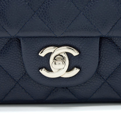 Chanel Classic Mini Rectangular Flap Bag Caviar Navy