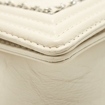 Chanel Medium Boy Bag Chevron Limited Calfskin Ivory