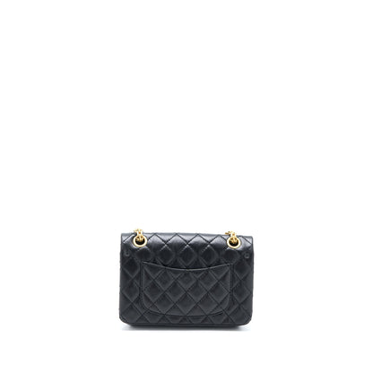 Chanel Mini 2.55 Reissue Flap Bag Aged Calfskin Black Brushed  (Microchip)