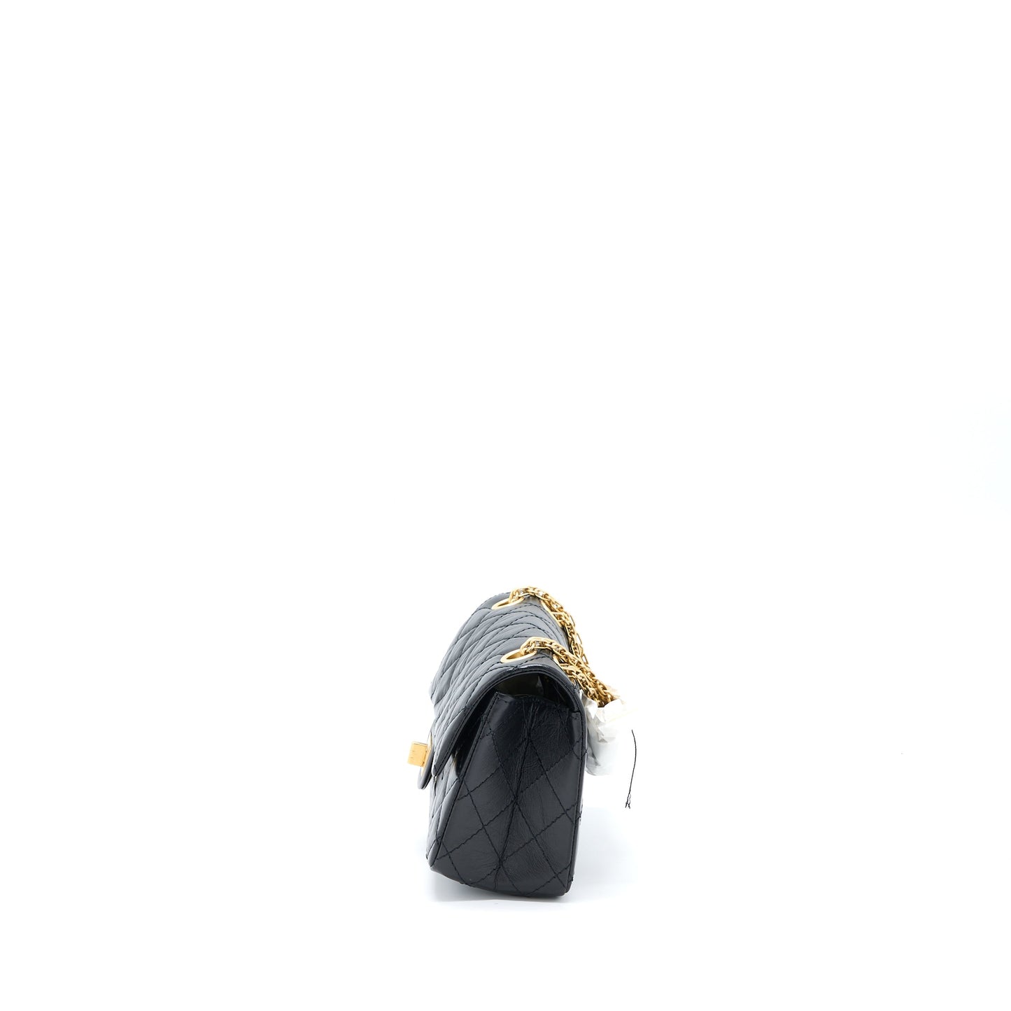 Chanel Mini 2.55 Reissue Flap Bag Aged Calfskin Black Brushed  (Microchip)