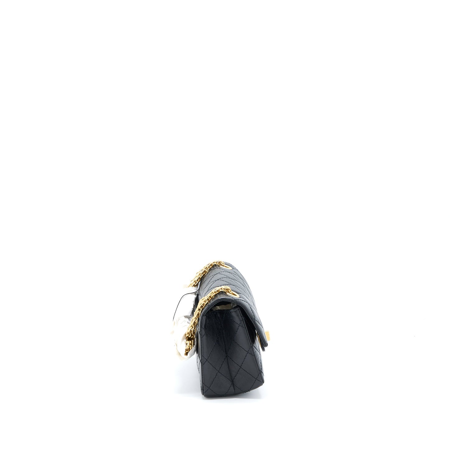 Chanel Mini 2.55 Reissue Flap Bag Aged Calfskin Black Brushed  (Microchip)