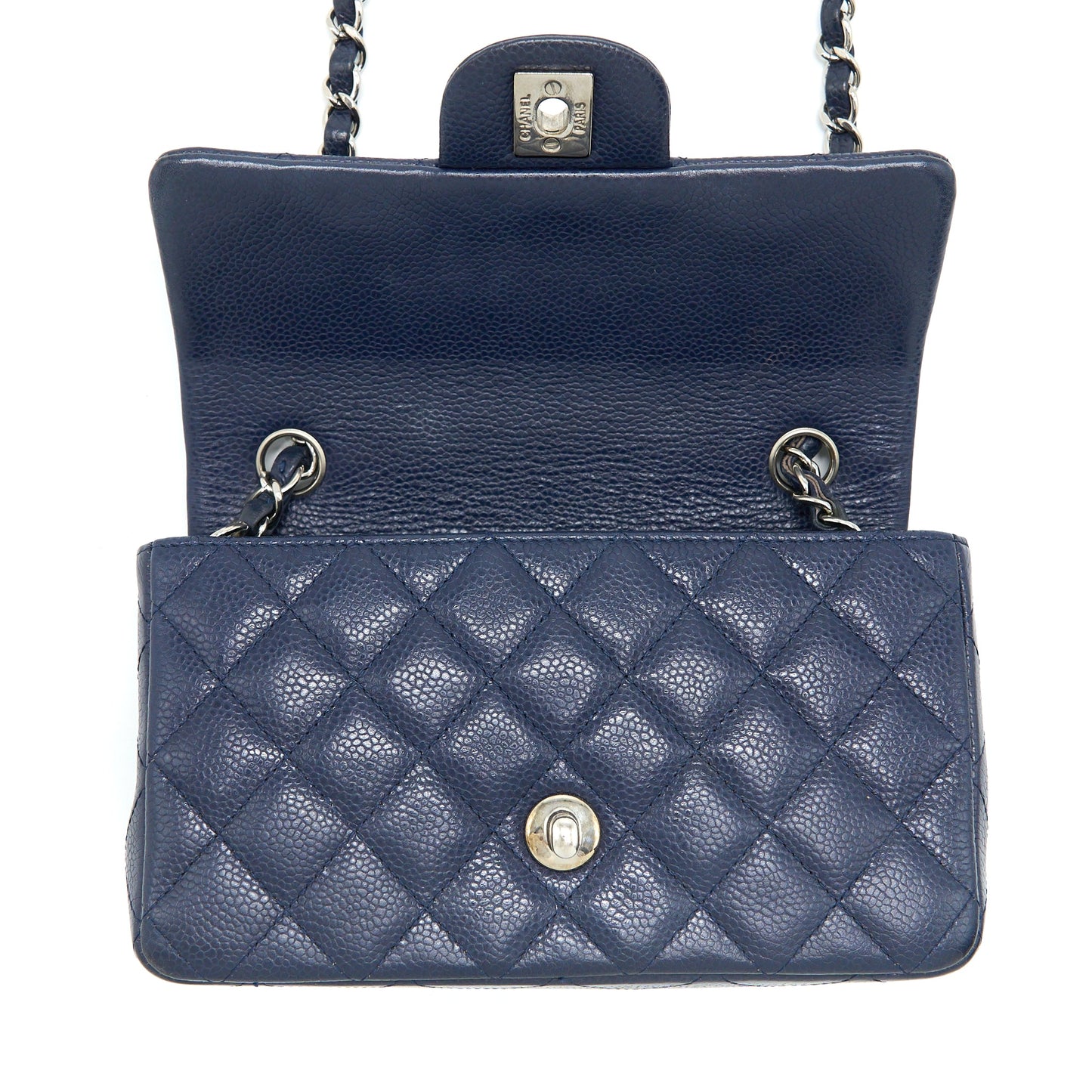Chanel Classic Mini Rectangular Flap Bag Caviar Navy