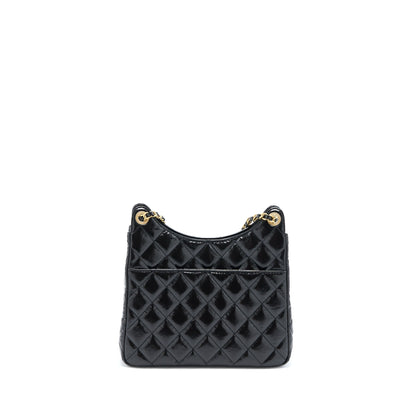 Chanel 23C Hobo Bag Shiny Calfskin Black Brushed  (Microchip)