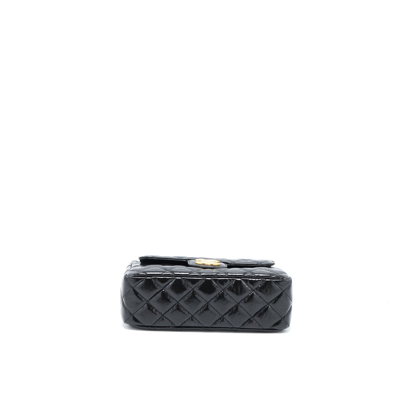 Chanel 23C Hobo Bag Shiny Calfskin Black Brushed  (Microchip)