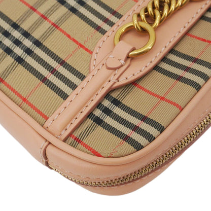 BURBERRY 1983 Knight Link Check Canvas Bumbag Beige