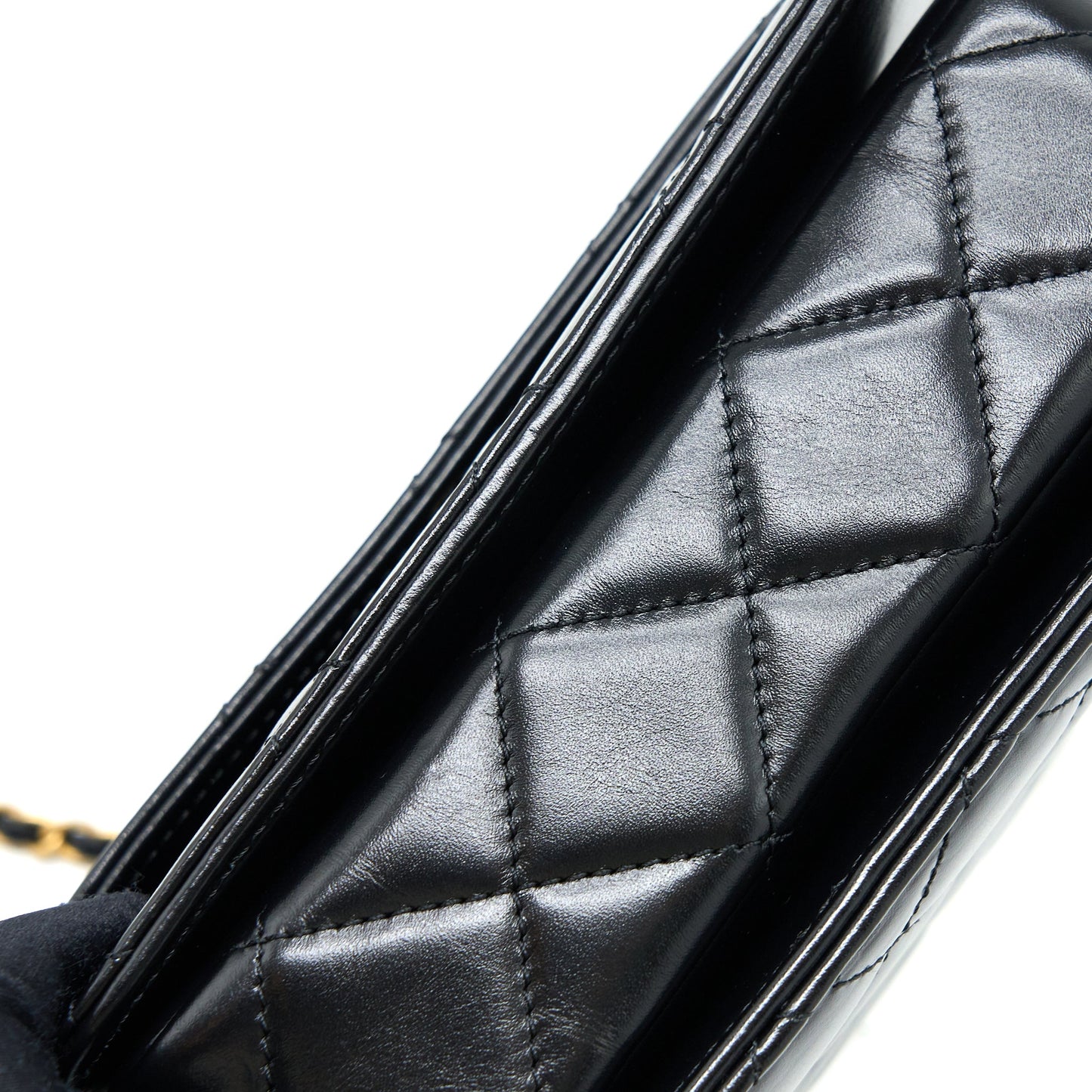 Chanel 23p Flap Bag with Top Handle Shiny Calfskin Black  (Microchip)